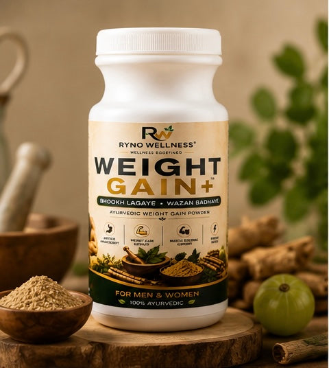 Ryno Wellness Weight Gain+ | Ayurvedic Weight Gain Powder for Men & Women | 350g